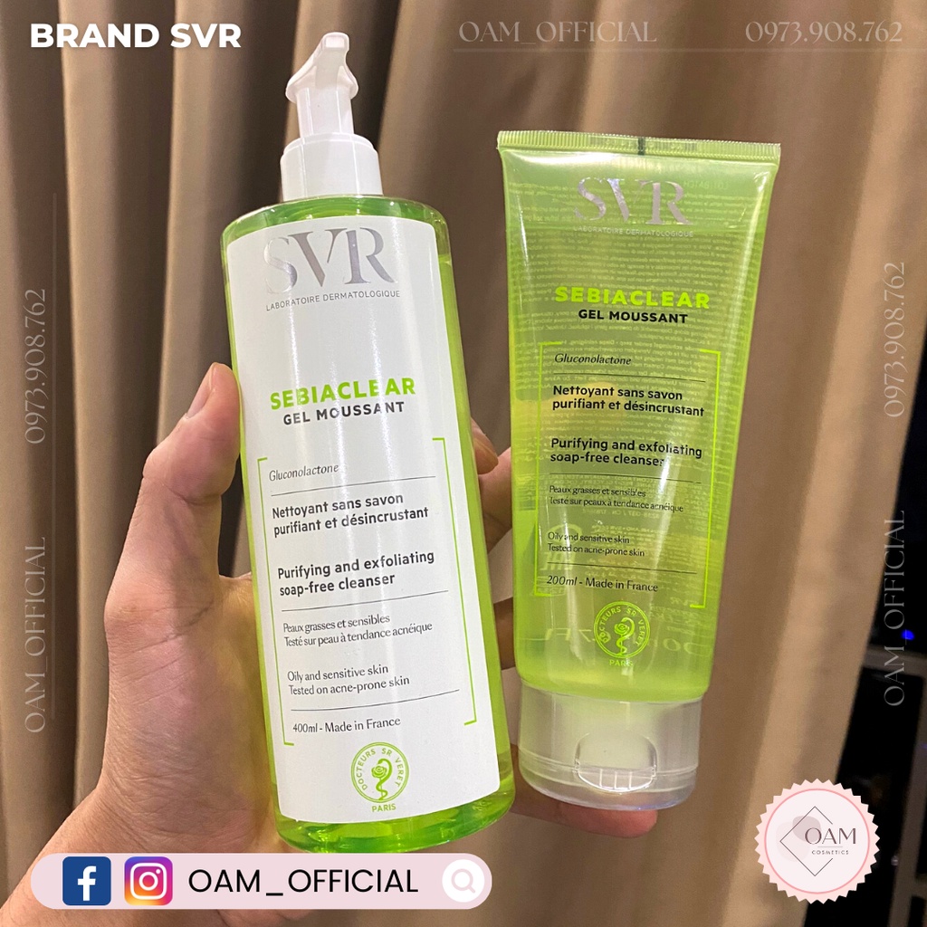 Sữa Rửa Mặt SVR Dành Cho Da Dầu Mụn Nhạy Cảm