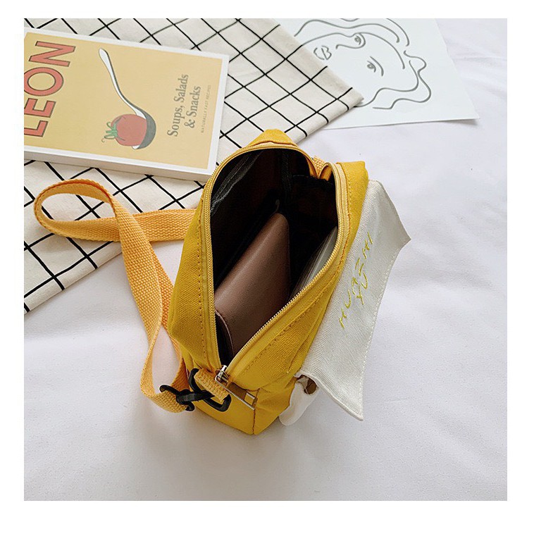 Túi đeo vai đeo chéo mini chất liệu vải canvas cao cấp thời trang Hàn Quốc | BigBuy360 - bigbuy360.vn