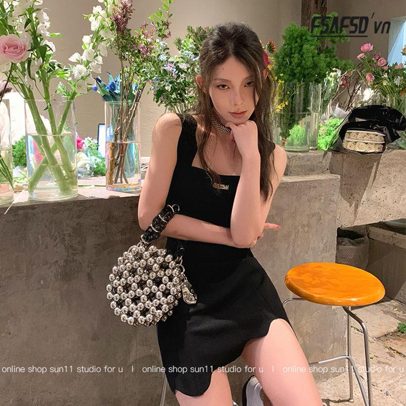 Đầm Đen Nhấn Eo Tôn Dáng Thời Trang Cho Nữ