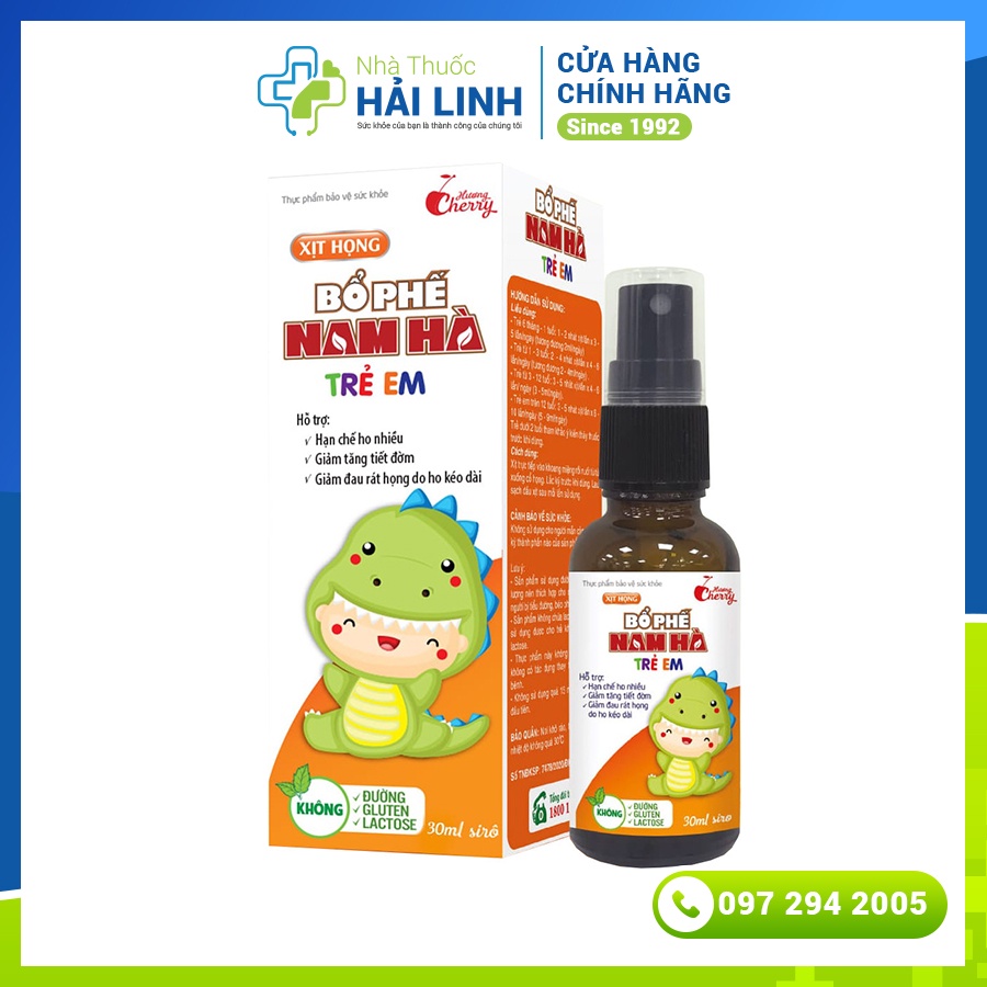 Xịt họng Bổ Phế Nam Hà không đường