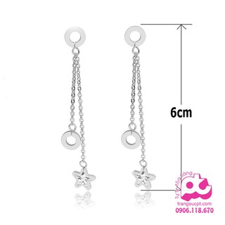 Bông tai inox nữ cao cấp bảo hành không đen - SY_BT_75