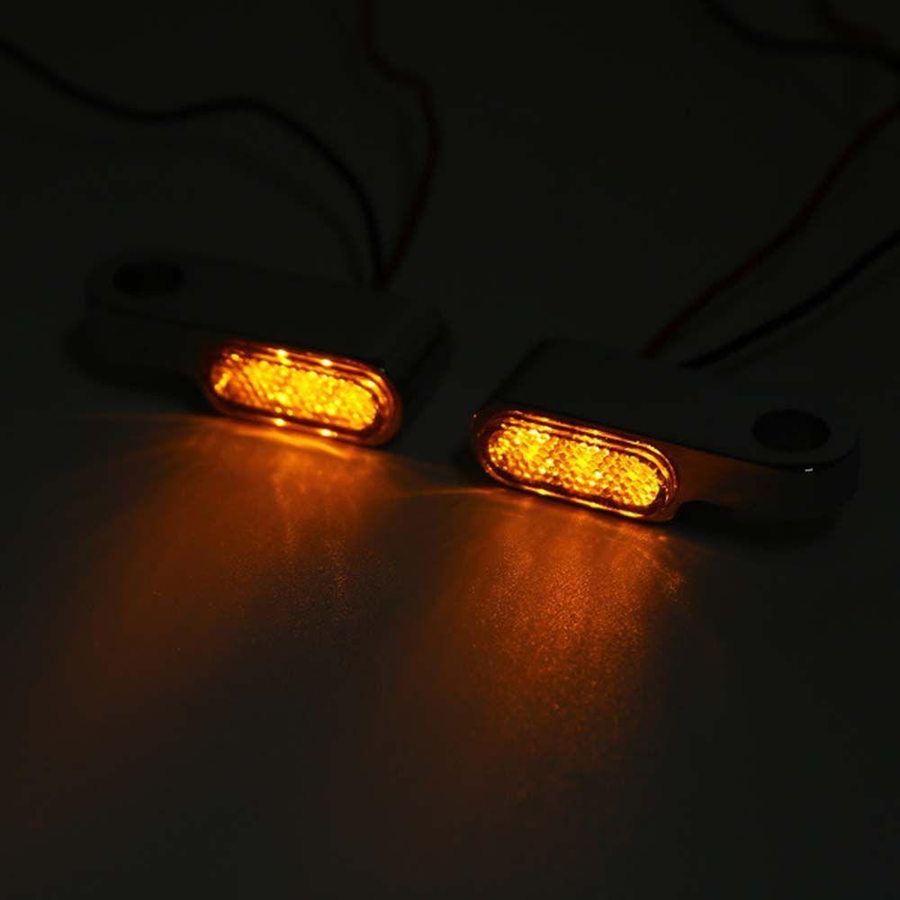 Đèn Tín Hiệu Mini 3 Bóng LED DC 12V Gắn Tay Lái Xe Máy Chống Rung Thông Dụng