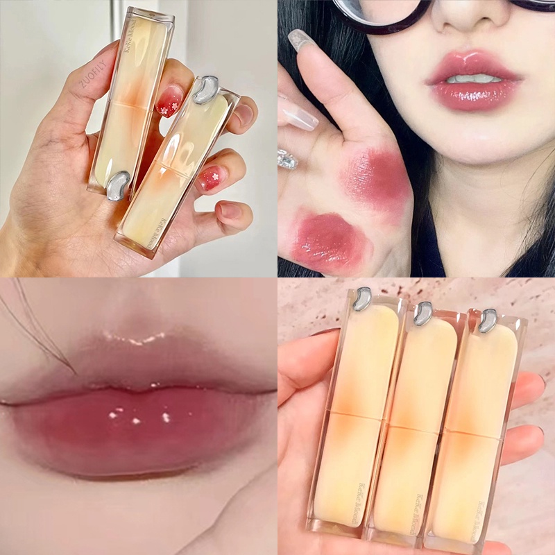 Son Môi Kekemood Dạng Thạch Pha Lê Đỏ Nâu Dưỡng Ẩm Cho Môi