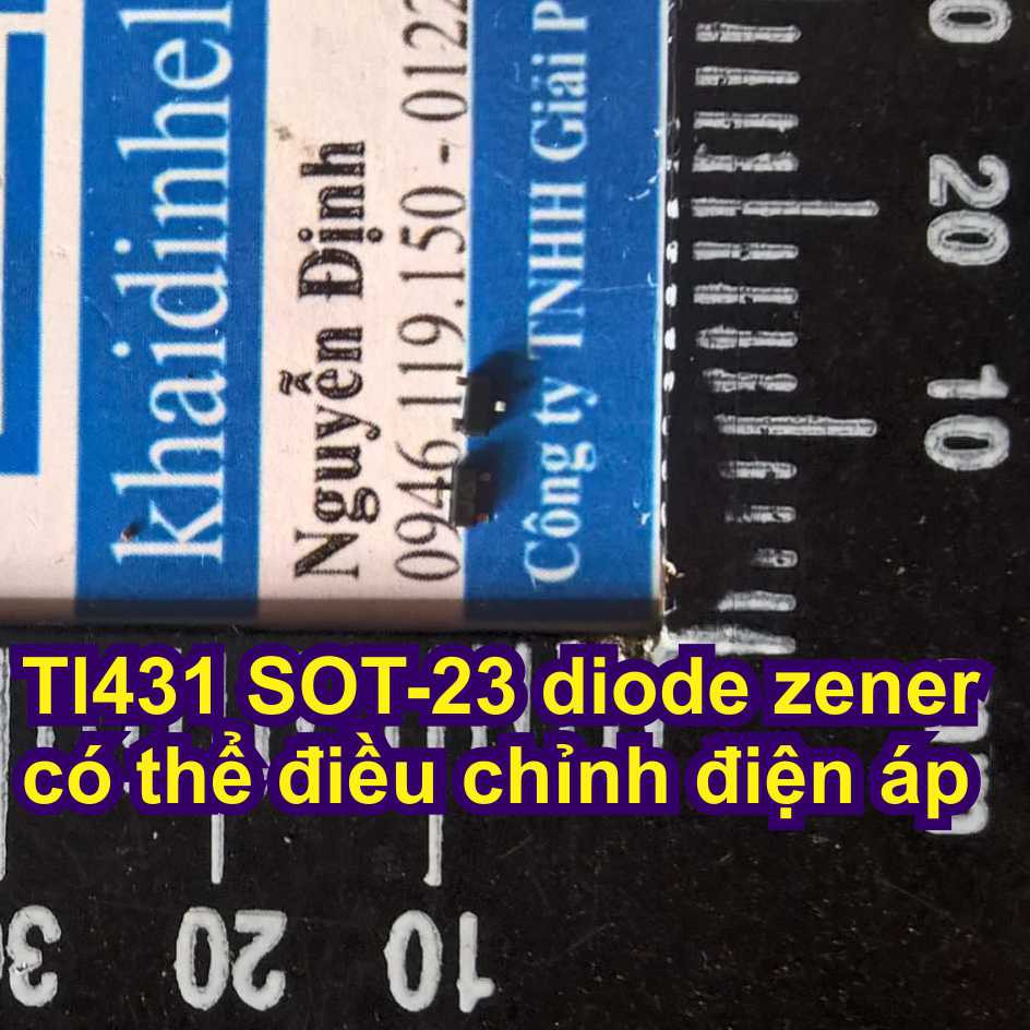 TL431 SOT-23 diode zener có thể điều chỉnh điện áp (20 con) kde1547