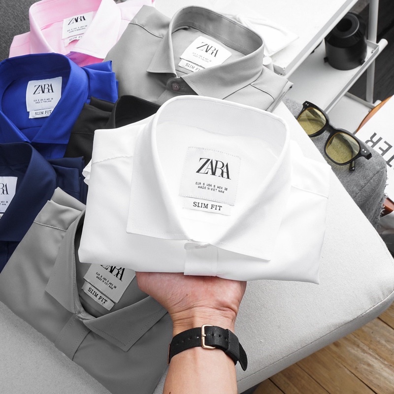 Áo Sơ Mi Nam Tay Ngắn Zara Cao Cấp Thoáng Khí, Thấm Hút Mồ Hôi,Hàng VNXK