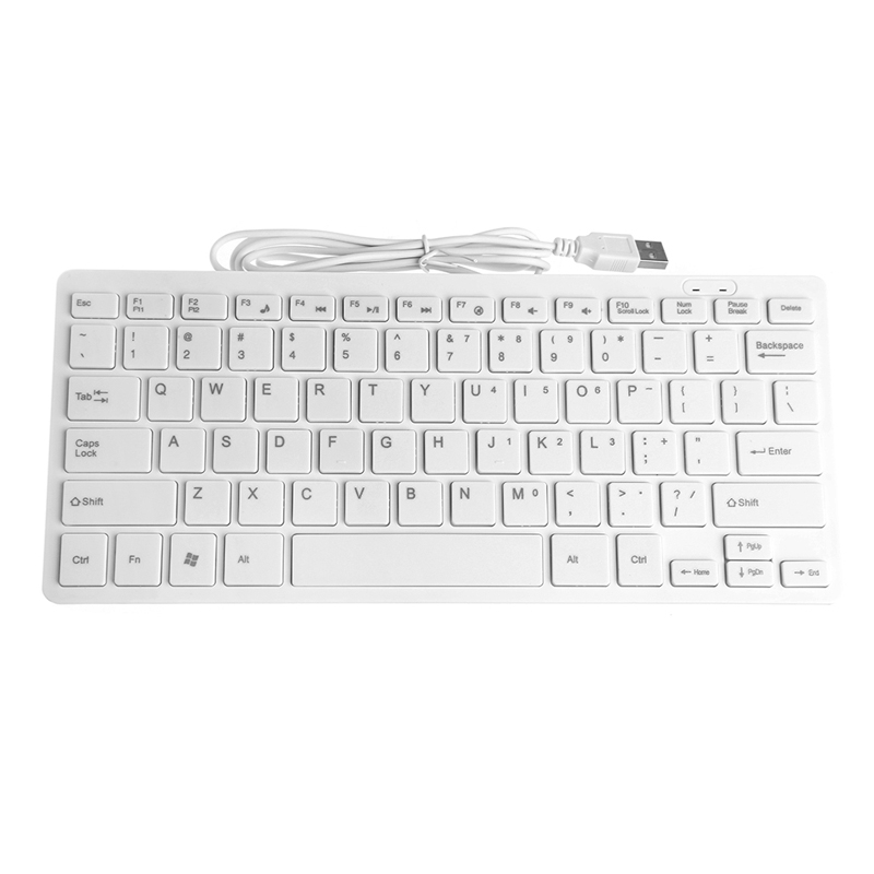 ✿CRE Mini Slim Multimedia USB Wired External Keyboard For Notebook Laptop PC Computer