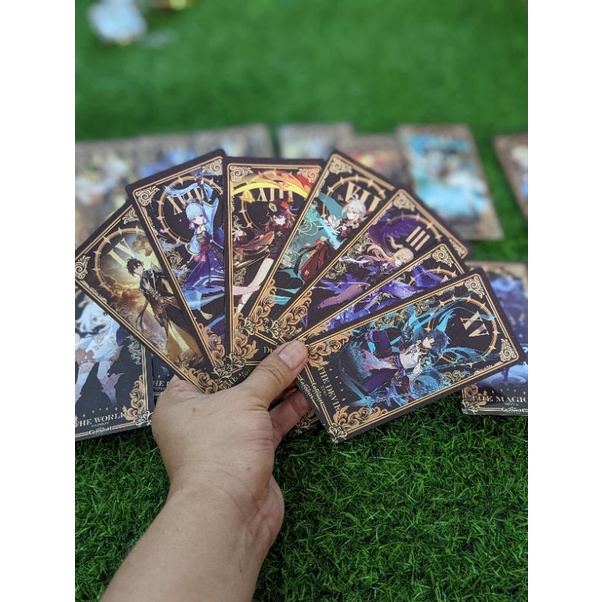 Thẻ bài tarot Genshin impact Thẻ bài nhân vật yae zhongli ayaka xiao diluc