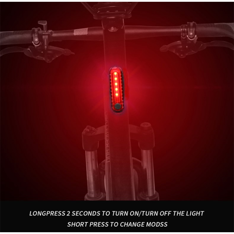 Đèn Hậu Xe Đạp Dải LED Chớp Chạy Đẹp Mắt Volcano Bicycle Light