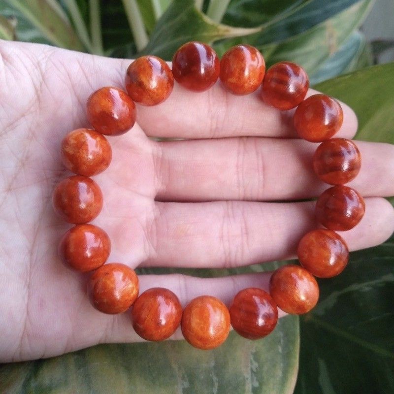 Vòng Tay Phong Thủy Gỗ Huyết Long Tỳ Hưu 12 Li May Mắn