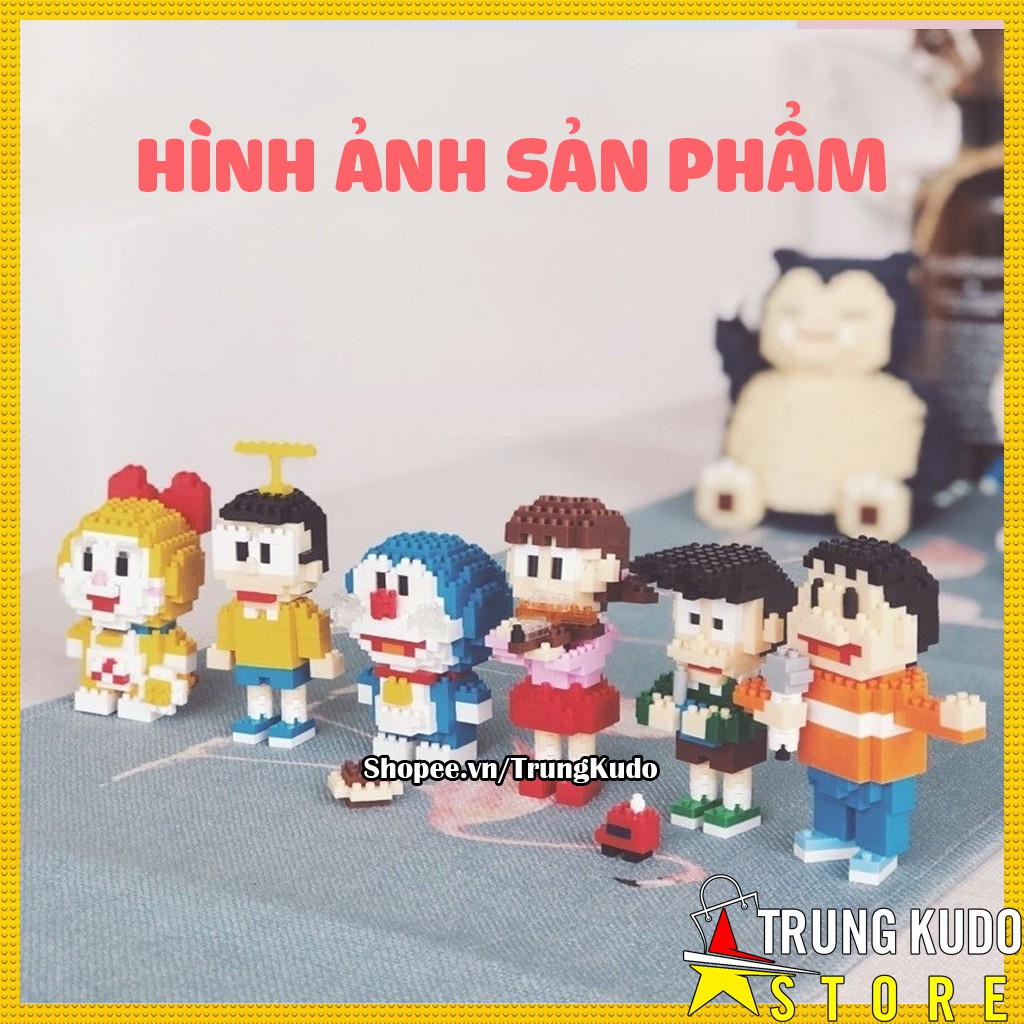 Đồ chơi xếp hình Lego Doremon Lego Nobita Lego Xuka Lego Doremi Lego Chaien và Lego Xeko dạng Nanoblock