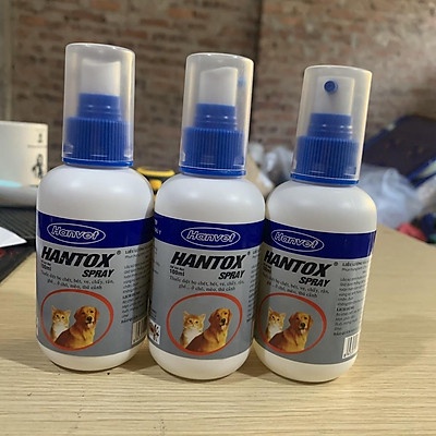 Thuốc xịt ngoài da diệt ve rận, bọ chét, ký sinh trùng cho chó mèo Hantox 100ml