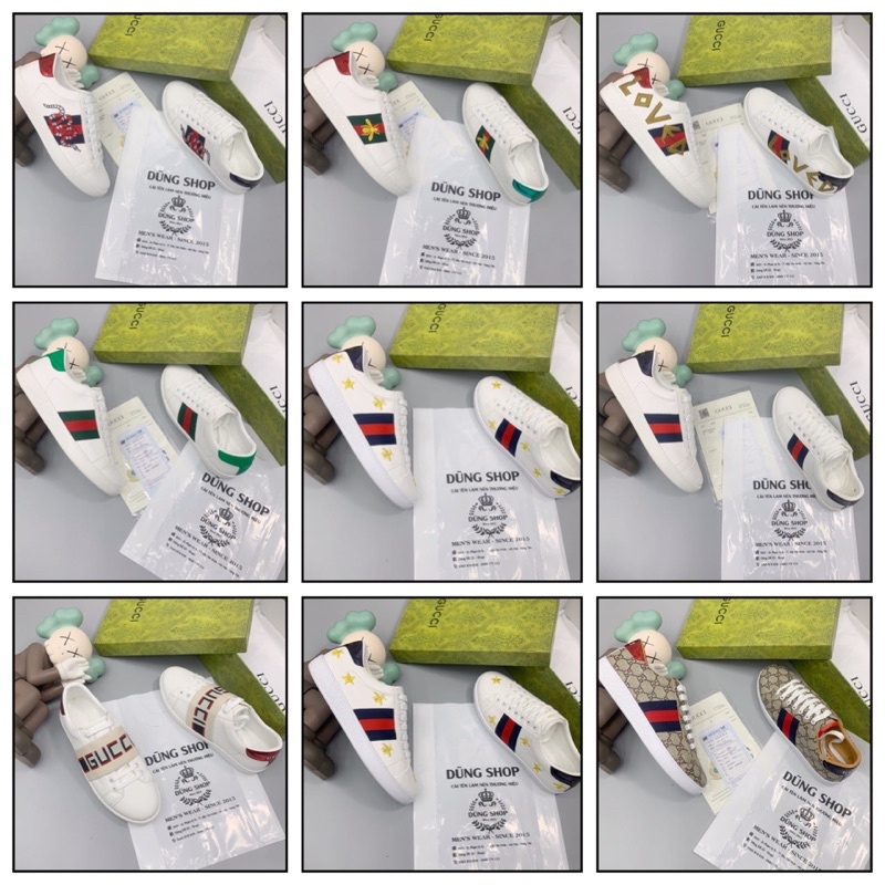 Giày Buộc Dây GC Thêu Ong Đế Cao Su -  Giày thể thao nam đỉnh cao