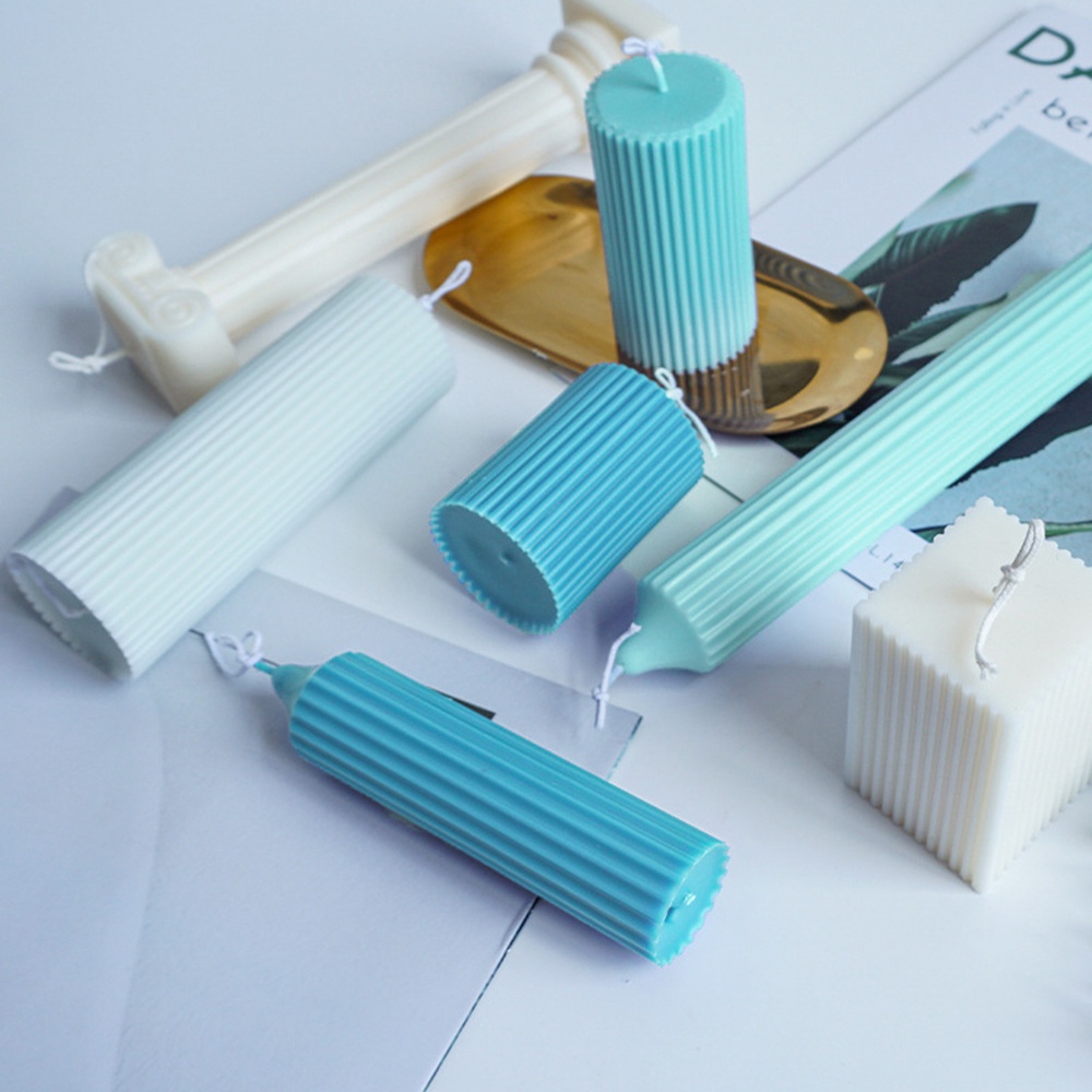 Khuôn làm nến thơm/ đèn cầy hình trụ bằng nhựa trang trí nhà cửa độc đáo DIY