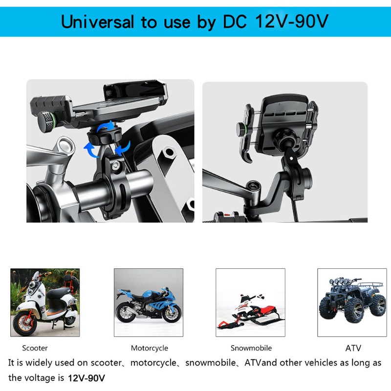 Gương Chiếu Hậu Cho Xe Máy E-Bike 12v-90v