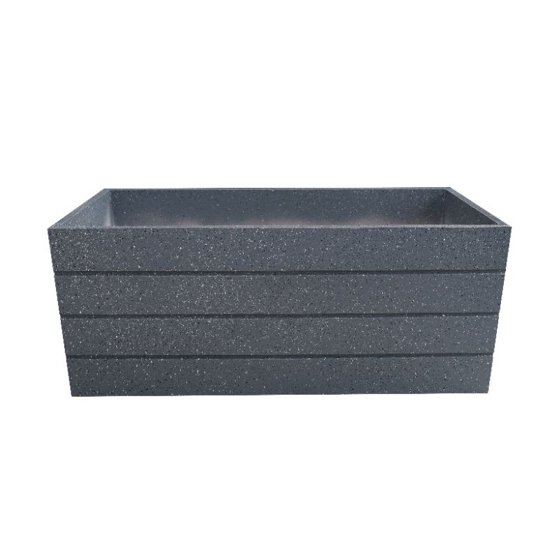 Chậu composite kẻ sọc giả đá 50x20x25 Home Việt