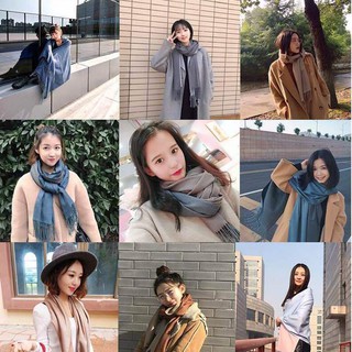Combo 10 khăn choàng cổ 2 mặt cashmere