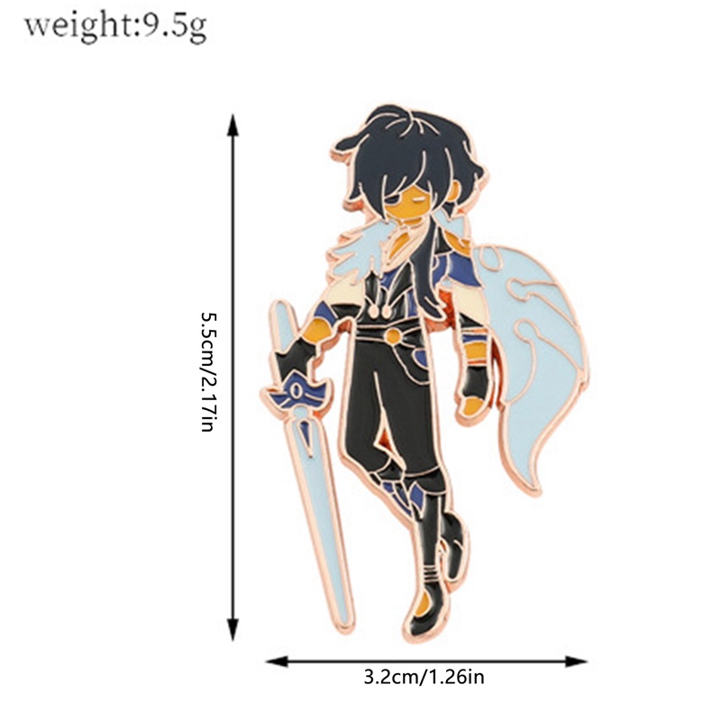 Ghim Cài Áo Hình Đồng Hồ Quả Óc Chó Hoạt Hình Genshin tác Động Từ Trang Trí Quần Áo Cao Cấp