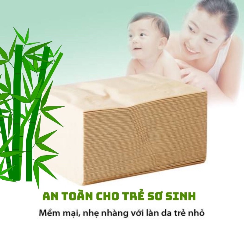 Khăn Giấy Ăn Gấu Trúc Than Tre Hoạt Tính Sipiao Siêu Dai, Siêu Mềm, Siêu Thấm Nước