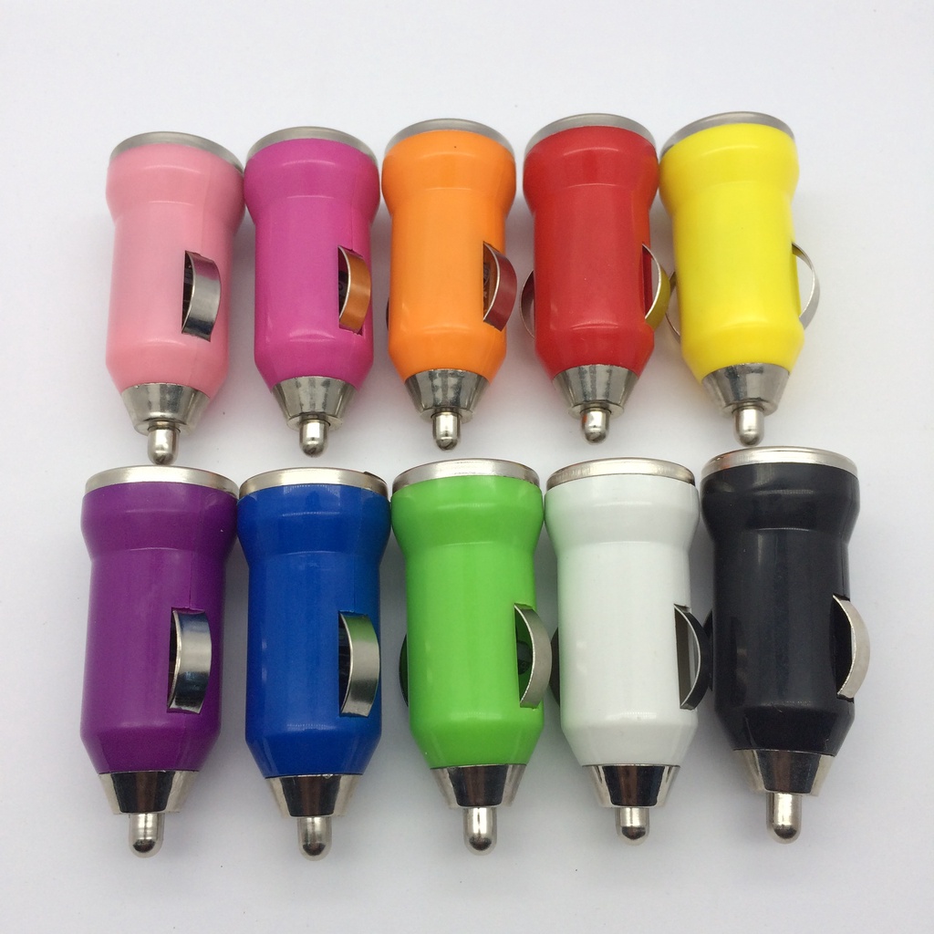 Tẩu sạc ô tô 5V1A, bộ sạc ô tô USB duy nhất (màu ngẫu nhiên)