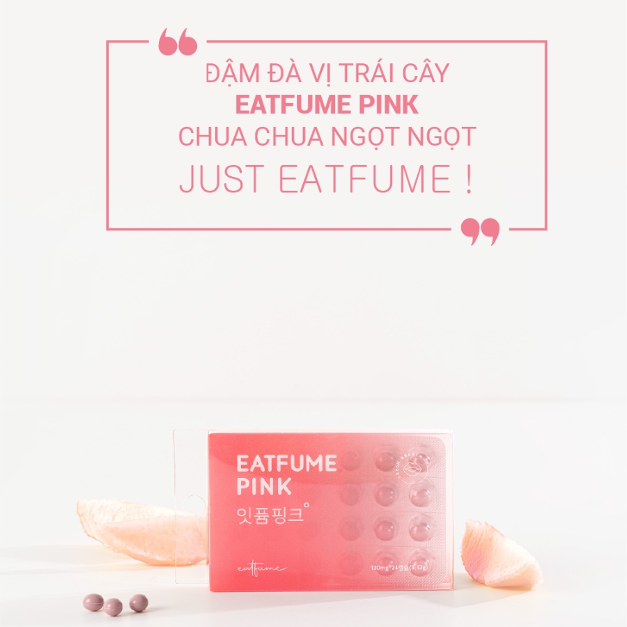 Viên thơm miệng hương đào Eatfume Pink chăm sóc hơi thở 24 viên / vỉ