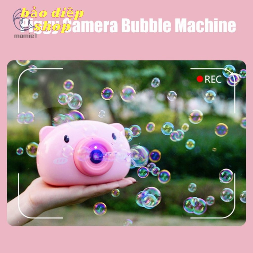 Máy ảnh thổi bong bóng xà phòng hình động vật siêu cute cho trẻ em