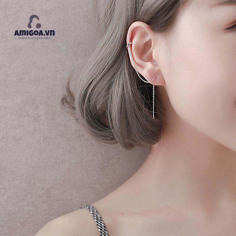 ✨✨Hoa Tai Dáng Dài Phối Tua Rua Phong Cách Hàn Quốc Cho Nữ