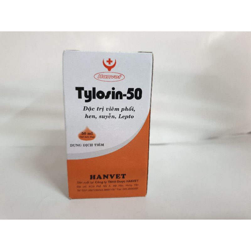 lọ 50ml tylosin50 50 hỗ trợ he.n vật nuôi