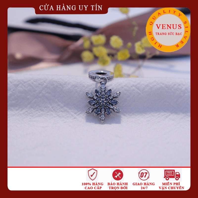 [Charm bạc 925 cao cấp] Charm treo bông tuyết- Mã sản phẩm VENUSBT