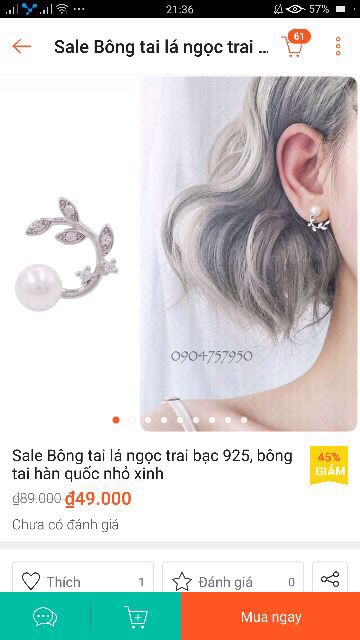 Combo cho khách 20 đôi bông tai