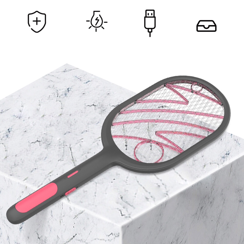 Máy đập muỗi điện, Máy diệt muỗi điện 2 chế độ 1200mAh USB sạc điện Floater Vợt điện [GM-LYMWP]