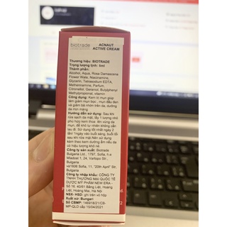 Kem chấm mụn Biotrade Acnaut Active Cream Mini size 5ml