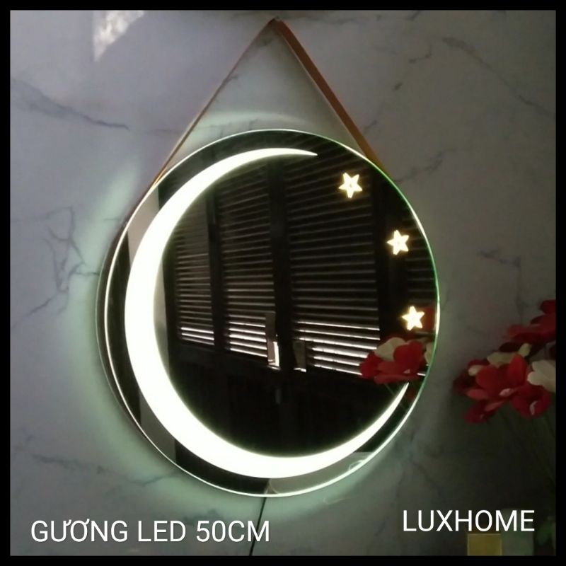 Gương Treo Tường LED Decor Siêu Xinh  Tròn 50cm