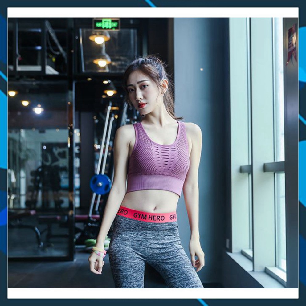 [GIAO 2H] Áo Tập Gym Nữ , Đồ Tập Gym Nữ Phối Lưới Sexy Áo Bra Tập Gym Nữ Phối Vân Tinh Tế Mã Hàng 96852