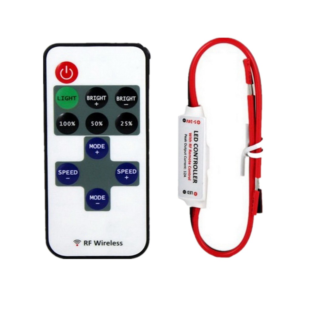 12V Wireless Remote Switch Controller Dimmer Mini LED Strip Light Control | BigBuy360 - bigbuy360.vn