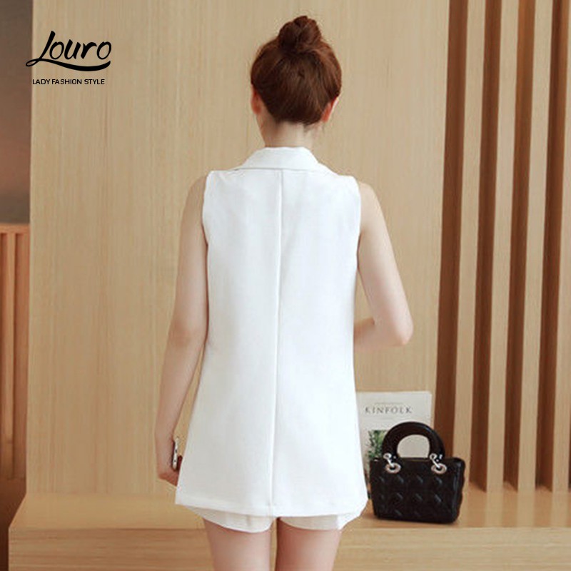 Áo vest nữ Louro L1600, mẫu áo vest nữ công sở không tay, kiểu dáng đơn giản dễ mặc | BigBuy360 - bigbuy360.vn
