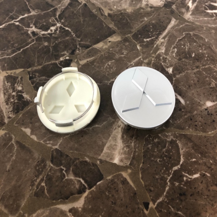 Logo chụp mâm, ốp lazang bánh xe ô tô Mitsubishi đường kính 60mm