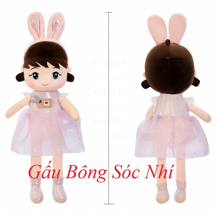 Gấu Bông Búp Bê Tai Thỏ Hàng Cao Cấp Quà Tặng Dễ Thương Cho Bé FREESHIP Tặng kèm đai kháng lực tập thể dục