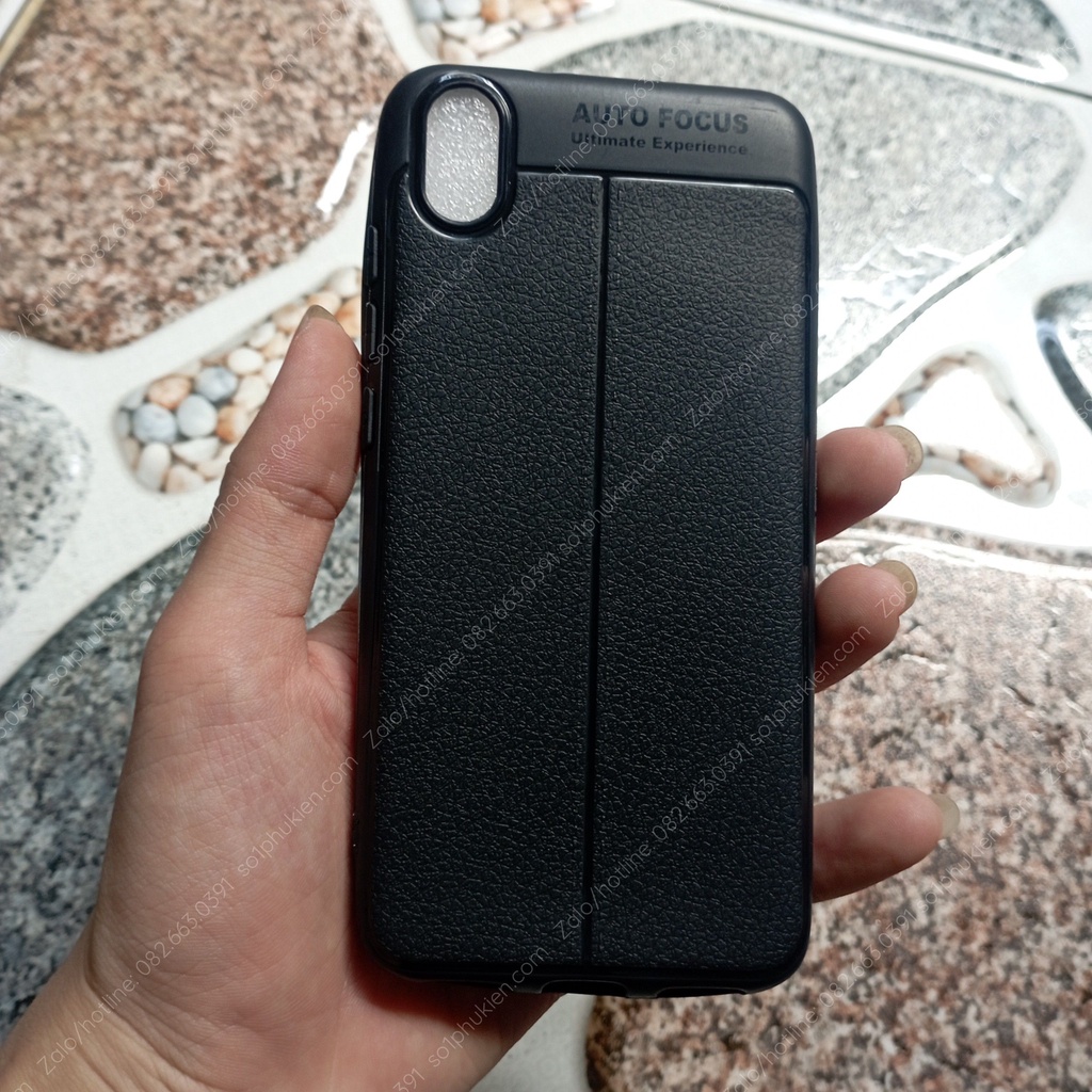 Ốp lưng dẻo đen Xiaomi Redmi 7A giả da siêu bền