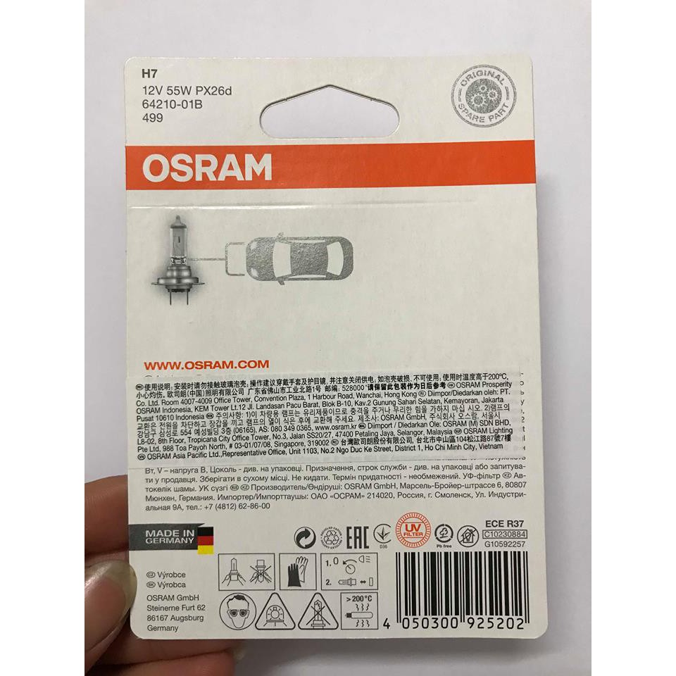 Bóng Đèn  Pha Ô Tô Osram H7 12V 55W tiêu chuẩn