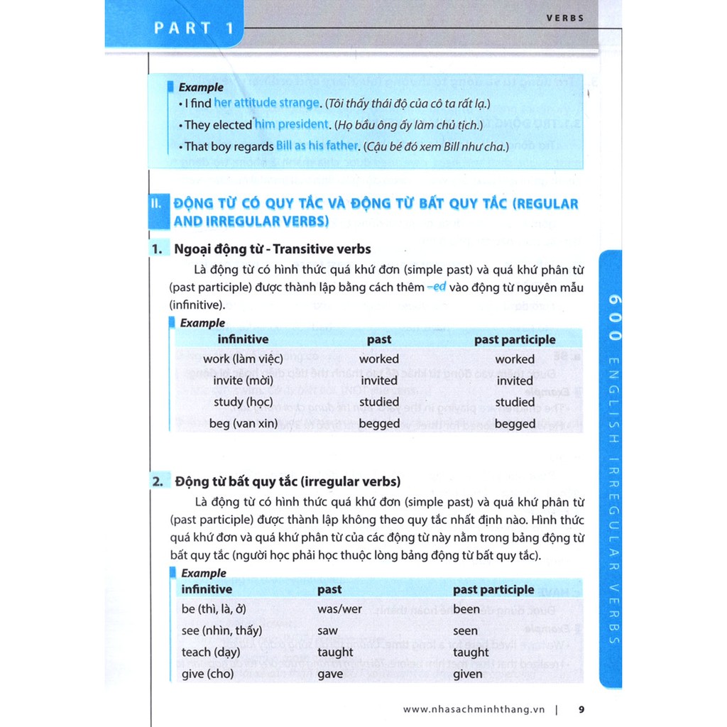 Sách - The Langmaster - 600 Động Từ Bất Quy Tắc Và Cách Dùng Các Thì Trong Tiếng Anh - MT