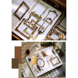 Set sticker khung ảnh retro trang trí planner