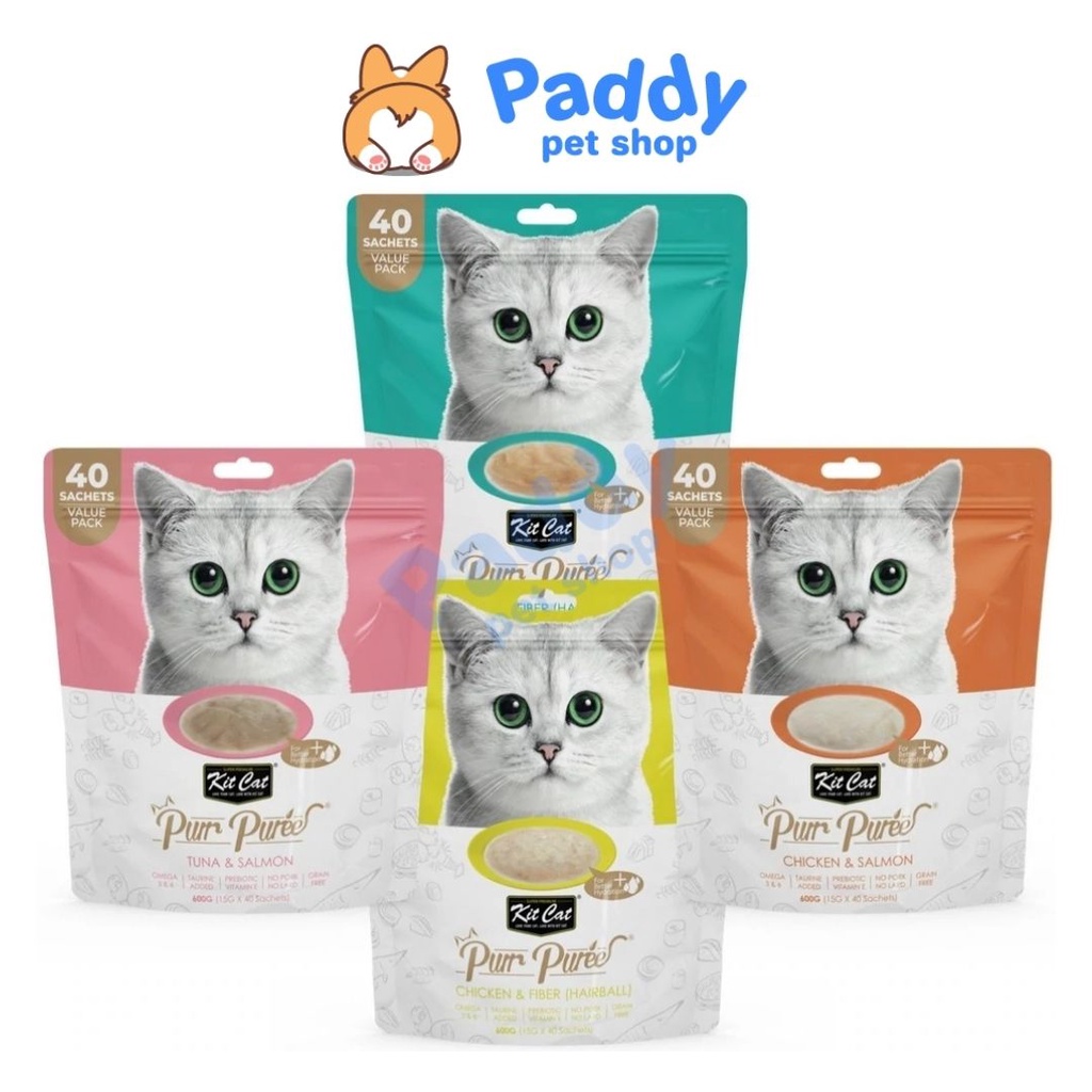 Súp Thưởng Cho Mèo Kit Cat Purr Puree (Túi lớn 40 tuýp)