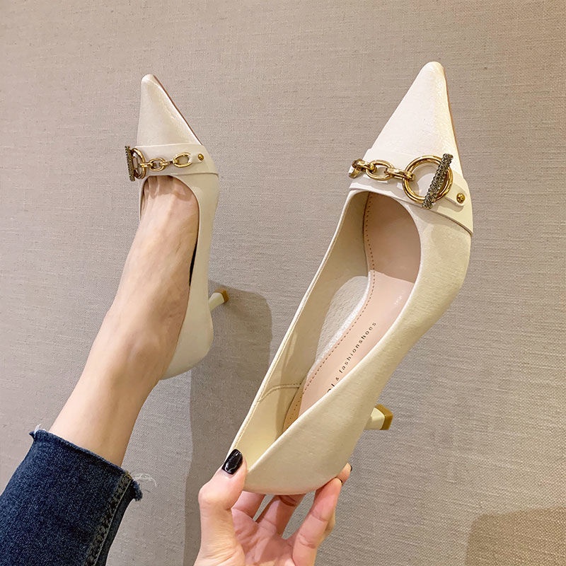 Giày cao gót mũi nhọn thiết kế mới thời trang dành cho mùa thu đông 2021