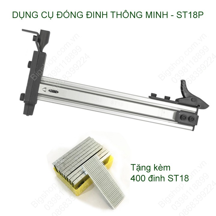 Dụng cụ hỗ trợ đóng đinh bê tông liên hoàn kèm hộp 400 đinh (có đầu hãm chống rơi búa-Loại tốt hàng sẵn trong kho hà nội