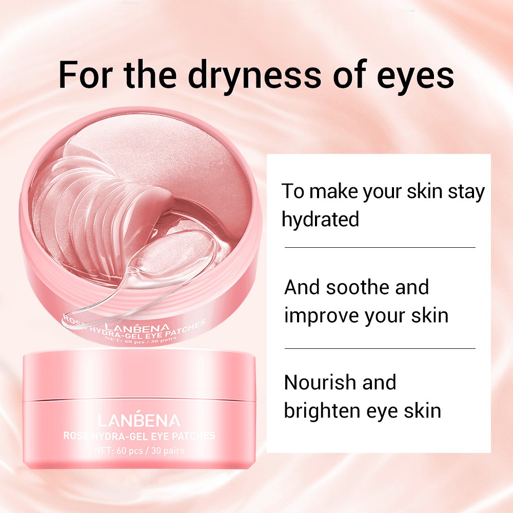 [Mặt nạ mắt hoa hồng &amp; Serum mắt] Mặt Nạ Mắt / Serum Dưỡng Da Mắt Lanbena Chứa Ectoin Collagen Chiết Xuất Hoa Hồng Loại Bỏ Nếp Nhăn