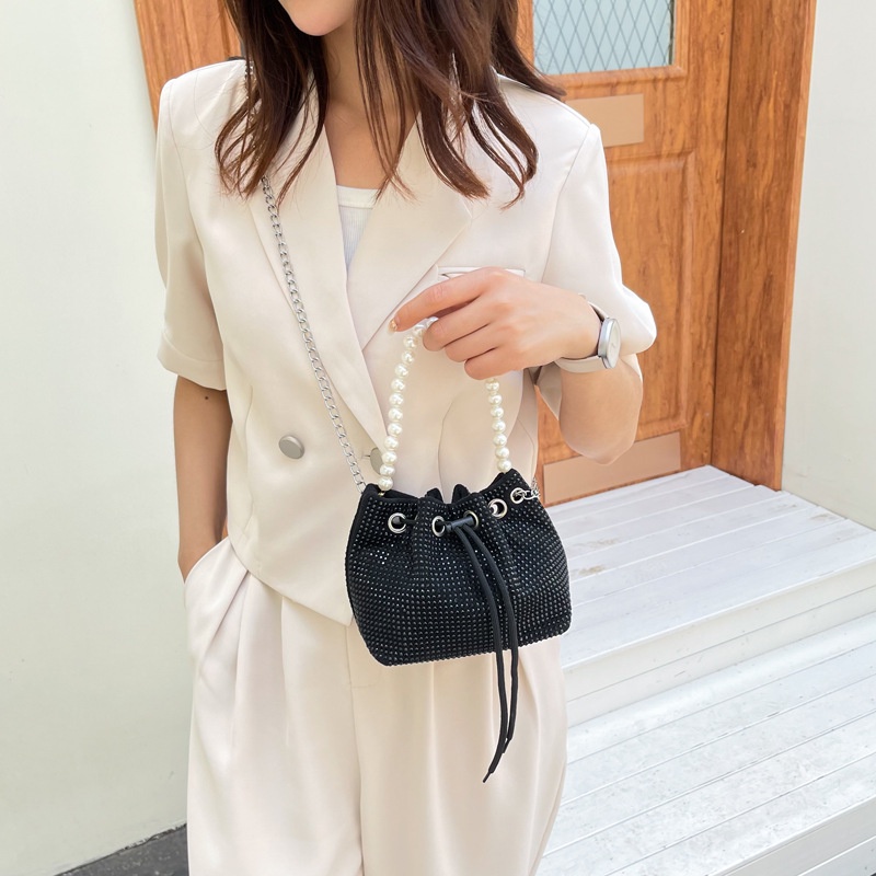 Túi Đeo JASMIN NOIR Chéo Đính Ngọc Trai Kim Cương Dành Cho Nữ