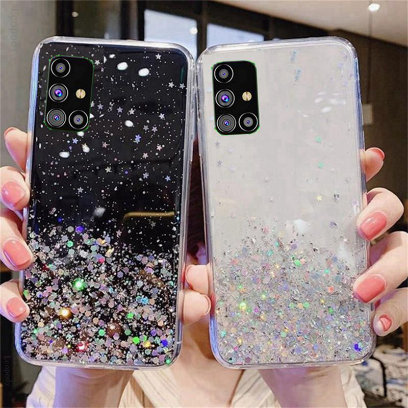 Ốp lưng TPU Bầu trời đầy sao tỏa sáng vỏ điện thoại Cho Oppo F11 F9 Pro Reno 5 4 4F 3 2F 2 4G Chống Sock Chống Trầy Chống vết dầu