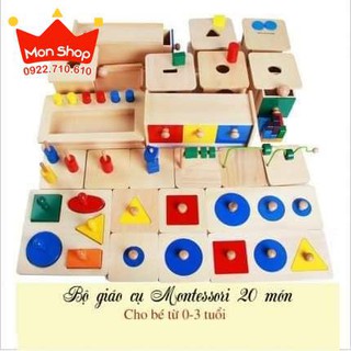 Set 20 món giáo cụ Montessori 0-3