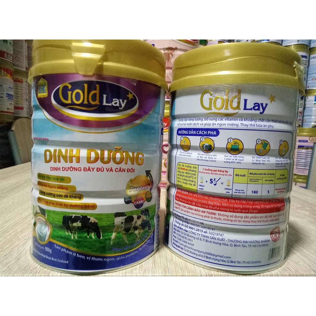 Sữa Goldlay Dinh dưỡng đầy đủ và cần thiết cho mọi lứa tuổi, đặc biệt thời kỳ dưỡng bệnh - Lon 900g
