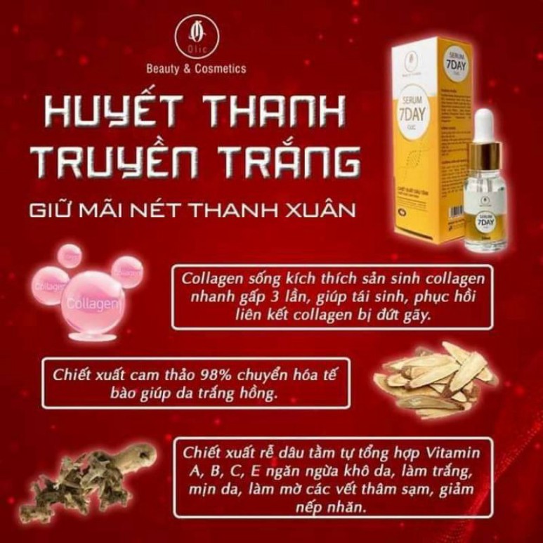 Serum huyết thanh truyền trắng 7 Day Olic chính hãng